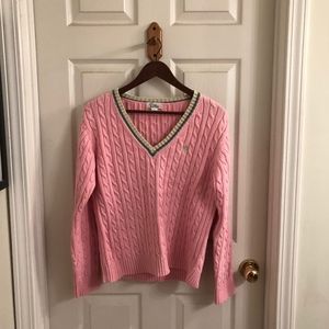 Lilly Pulitzer Cotton Pinky Preppy Sweater XL